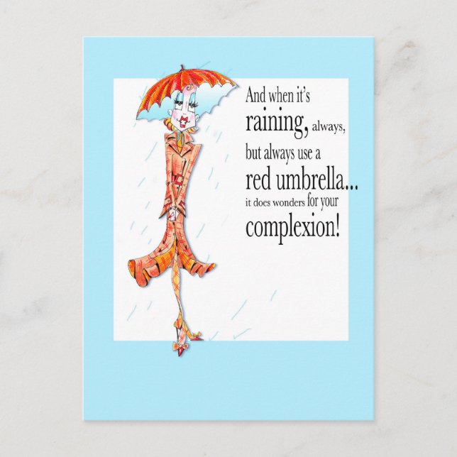Red Umbrella Vanity Inspiration postcard (Front)