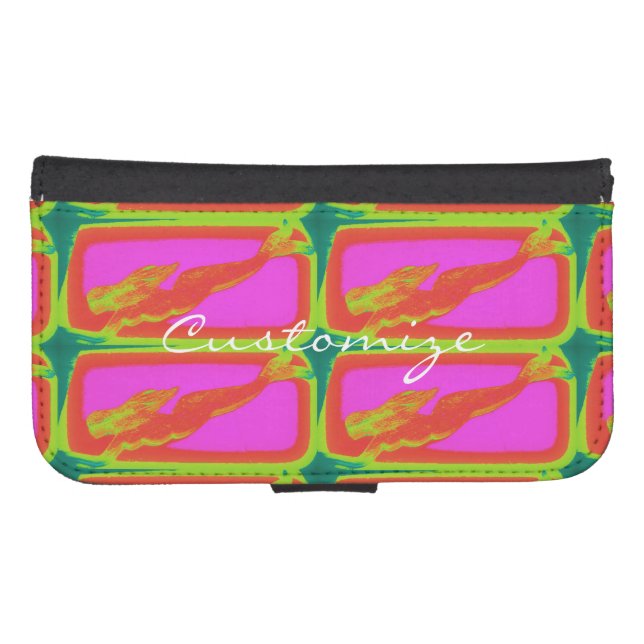 red underwater mermaid Thunder_Cove Samsung Galaxy Wallet Case (Front (Horizontal))
