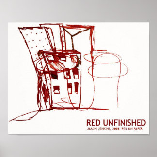 RED UNFINISHED POSTER