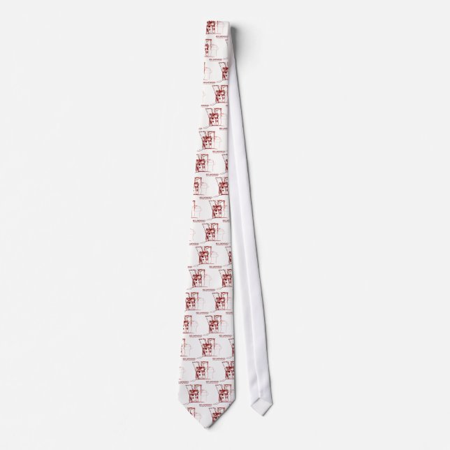RED UNFINISHED TIE (Front)