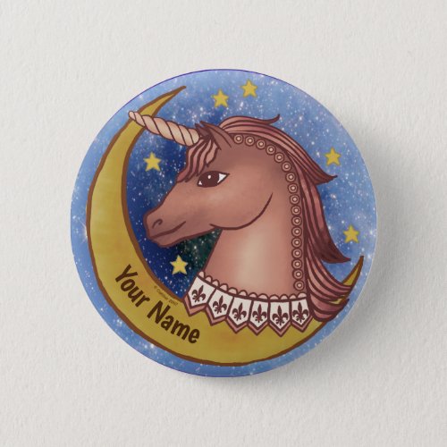 Red Unicorn custom name  pin