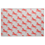 Red Unicorn fantasy mystical Fabric
