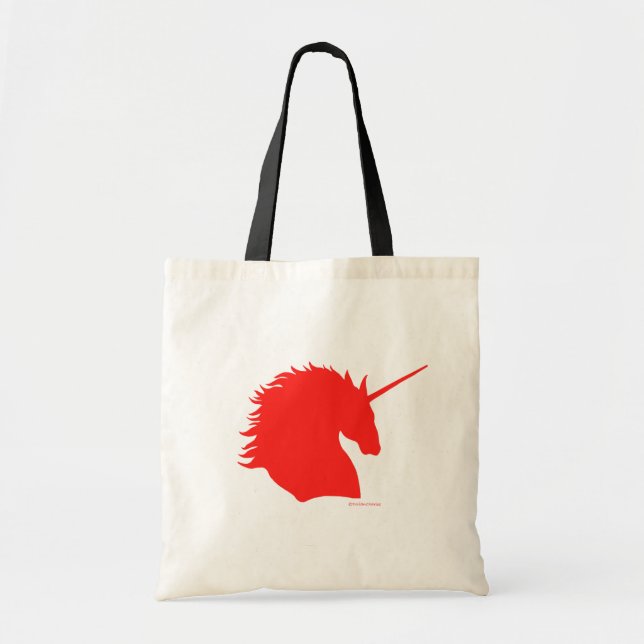 "Red Unicorn Sigil" Tote Bag (Front)
