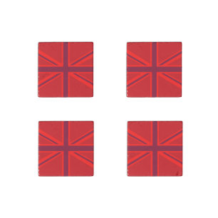 Red Union Jack Decor Stone Magnet