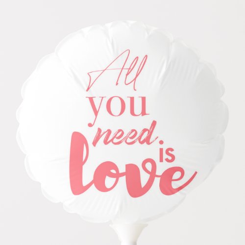 Red urban graphic design All you need is love Balloon
