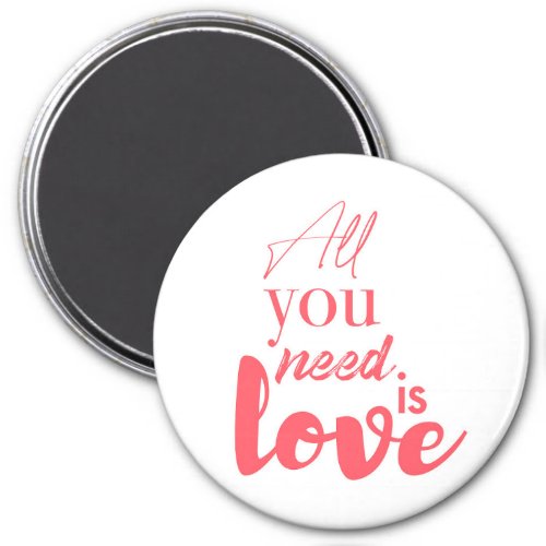 Red urban graphic design All you need is love Magnet