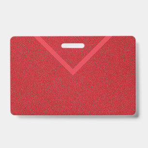 Red V Pattern Badge – Custom Name Tag – Customize