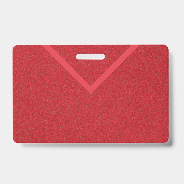 Red V Pattern Badge – Custom Name Tag – Customize (Front)