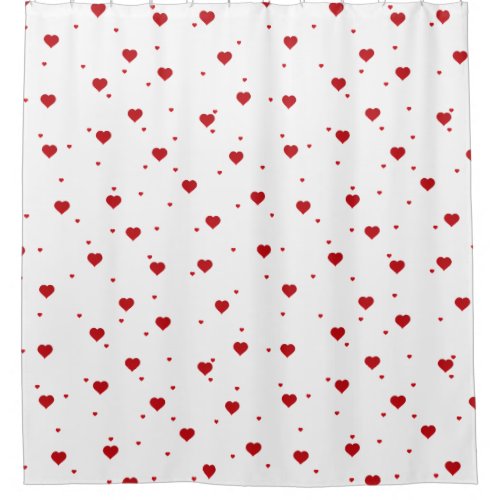 Red Valenties hearts Pattern Shower Curtain