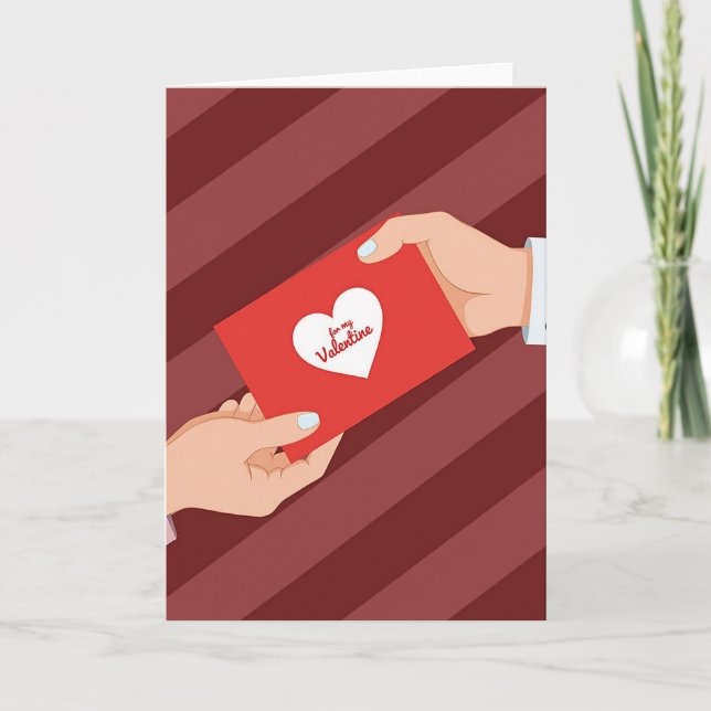 Red Valentine For My Love Card (Front)