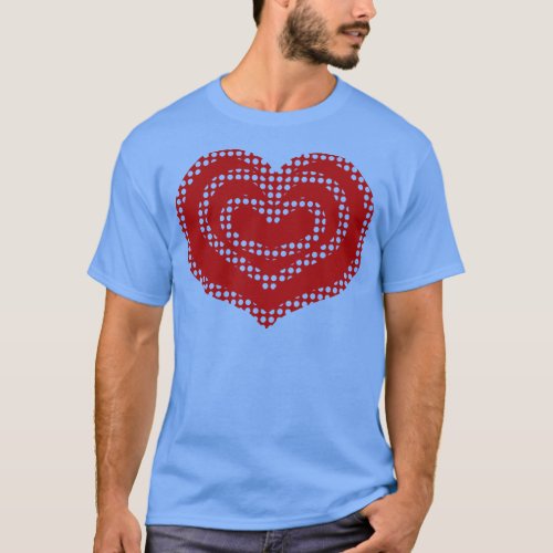 Red Valentine Heart Dots T_Shirt
