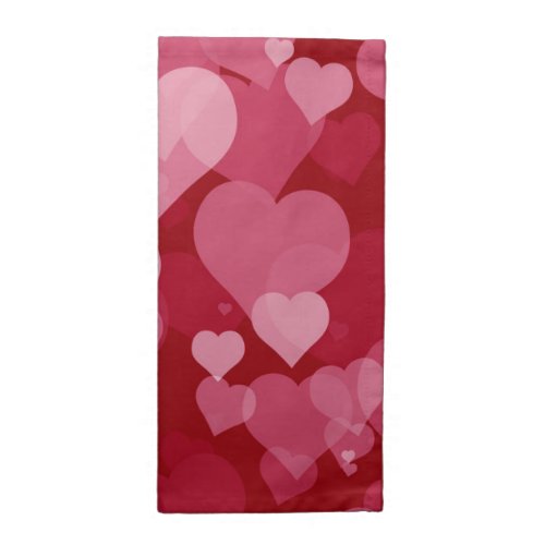 Red Valentine Hearts Cloth Napkin