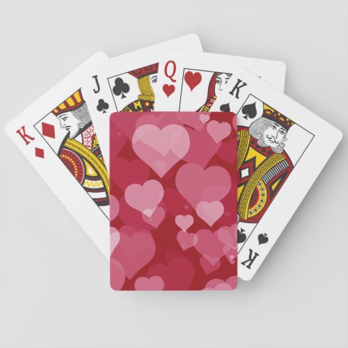 Red Valentine Hearts Playing Cards