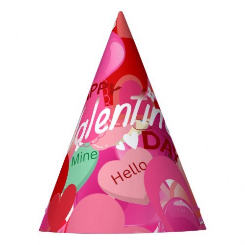 Red Valentine Paper Party Hat