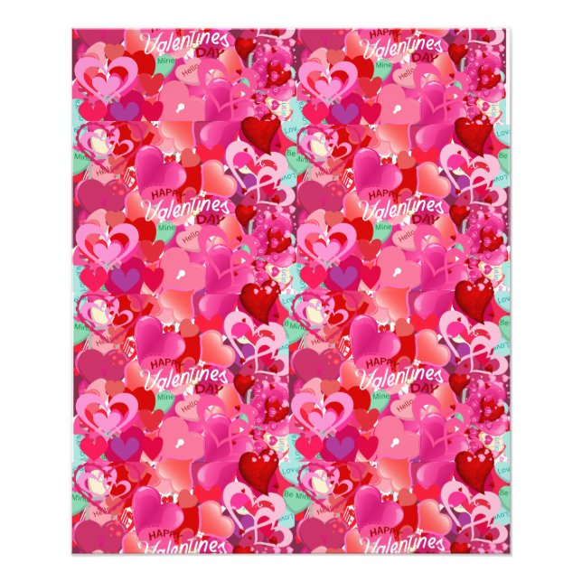 Red Valentine Photo Enlargement Print (Front)