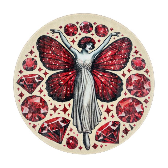 Red Valentine's day Fairy                          Cutting Board (Front)