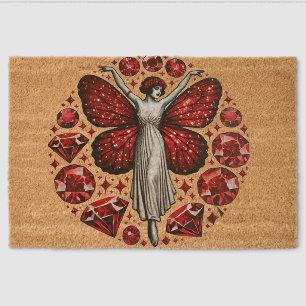 Red Valentine's day Fairy Fiber Doormat