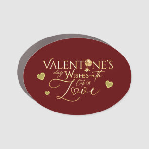 Red Valentine's Day Gifts Car Magnet