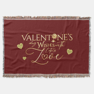 Red Valentine's Day Gifts Throw Blanket