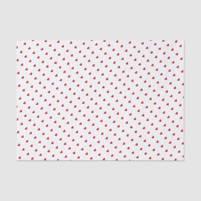 Red Valentine's Day Heart Tissue Paper (Front)
