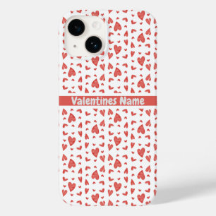 Red valentines day hearts Case-Mate iPhone 14 case
