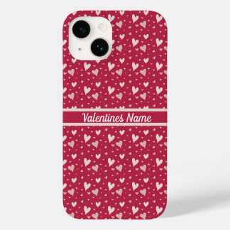 Red Valentines day hearts iPhone case