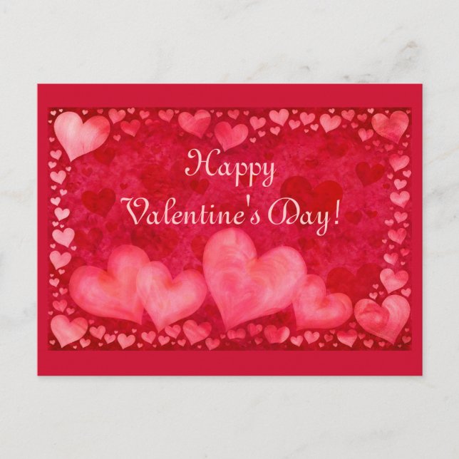 Red Valentine's Day Postcard (Front)