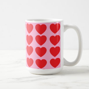 Red Valentines Hearts Coffee Mug