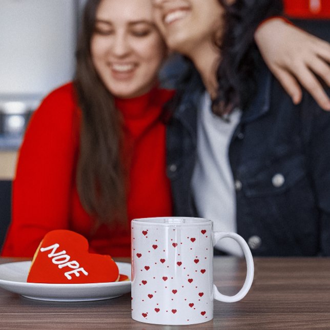 Red Valentines Hearts Pattern Giant Coffee Mug (Creator Uploaded)