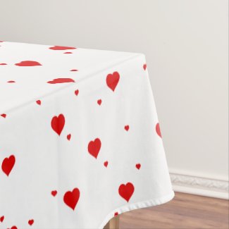 Red valentines Hearts Pattern Tablecloth