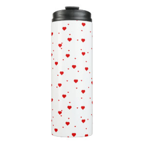 Red valentines Hearts Pattern Thermal Tumbler