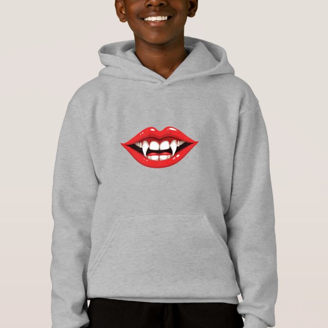 Red vampire lips hoodie (Front)