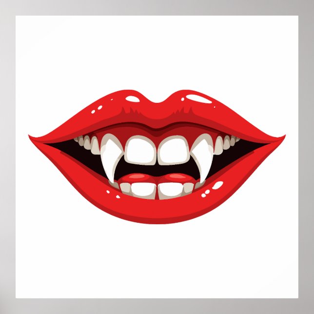 Red vampire lips poster (Front)