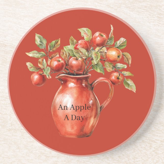 Red Vase Apples Coaster (Front)