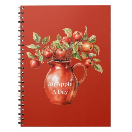 Red Vase Apples Notebook