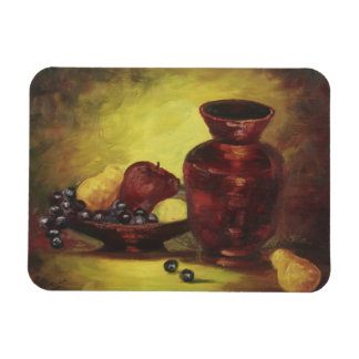 Red Vase with Fruit Magnet