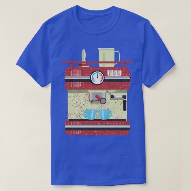 Red vector coffee machine T-Shirt (Design Front)