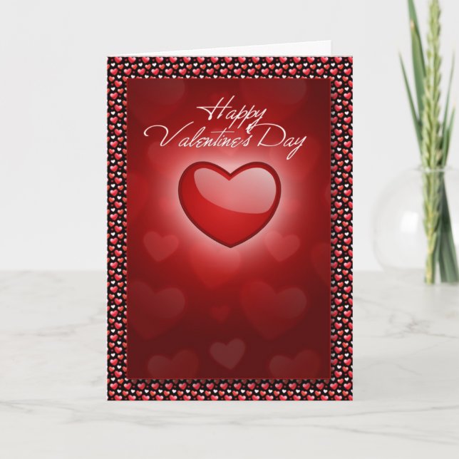 Red Vector Heart Valentine's Day Card (Front)