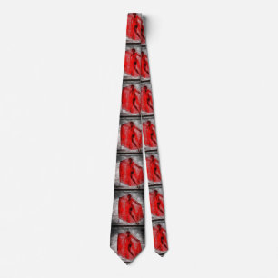 Red veil neck tie