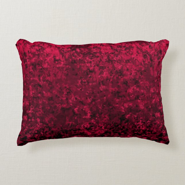 Red Velvet Accent Pillow (Front)