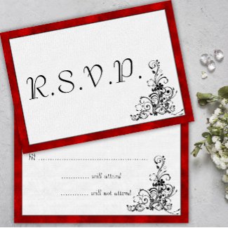 Red Velvet, Black Flourish Wedding