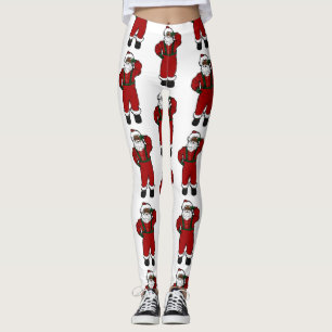 red velvet black santa leggings