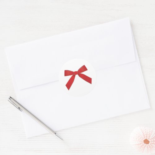 Red Velvet Bow Christmas Envelope Seal