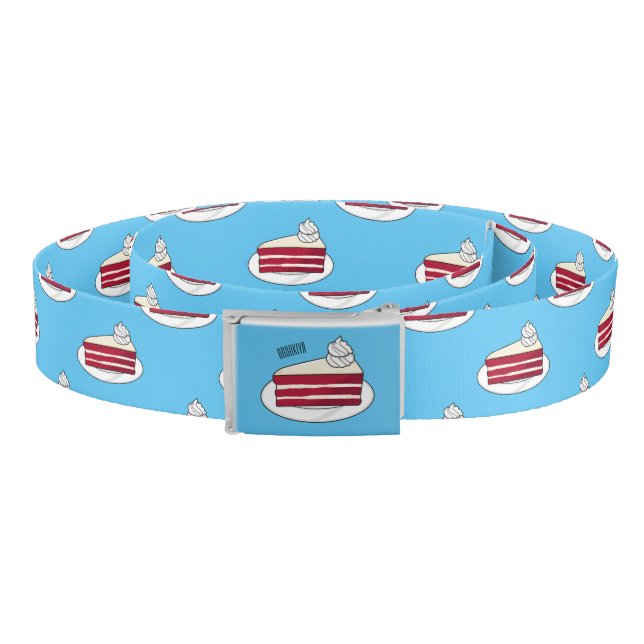 Red velvet cake cartoon illustration belt (Coil)