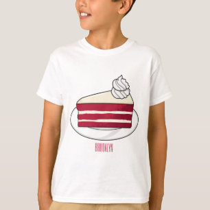 Red velvet cake cartoon illustration T-Shirt