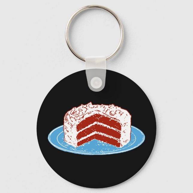 Red Velvet Cake Keychain (Front)
