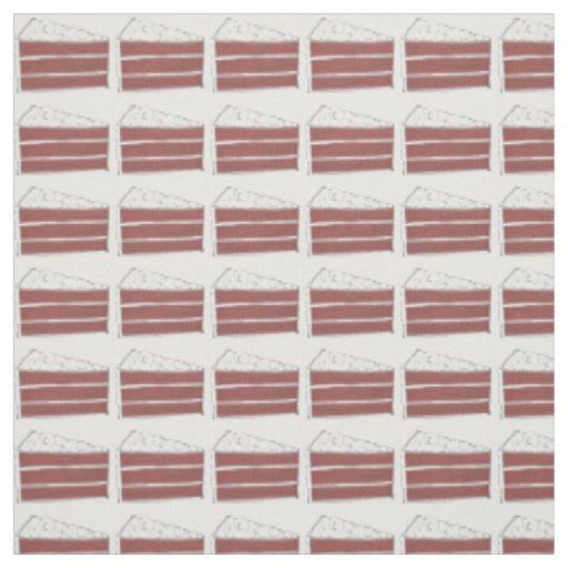 Red Velvet Cake Slice Baking Foodie Soul Food Fabric