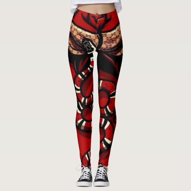 Red Velvet Cake Snake Leggings (Front)