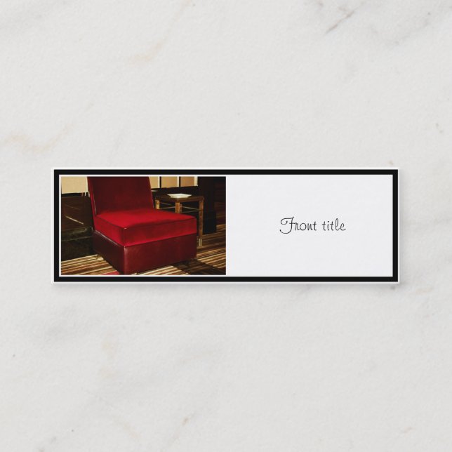 Red Velvet Chair Mini Business Card (Front)