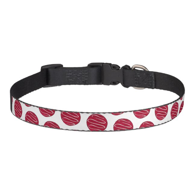 Red Velvet Cookie Cream Cheese Frosting Baker Food Pet Collar (Front)